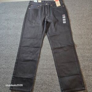 Levis 550 Relaxed Fit Black Denim Jeans Mens 34x32 005500260 New With Tags
